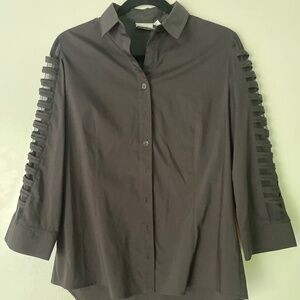 Finley Black Button Down Shirt Size Medium